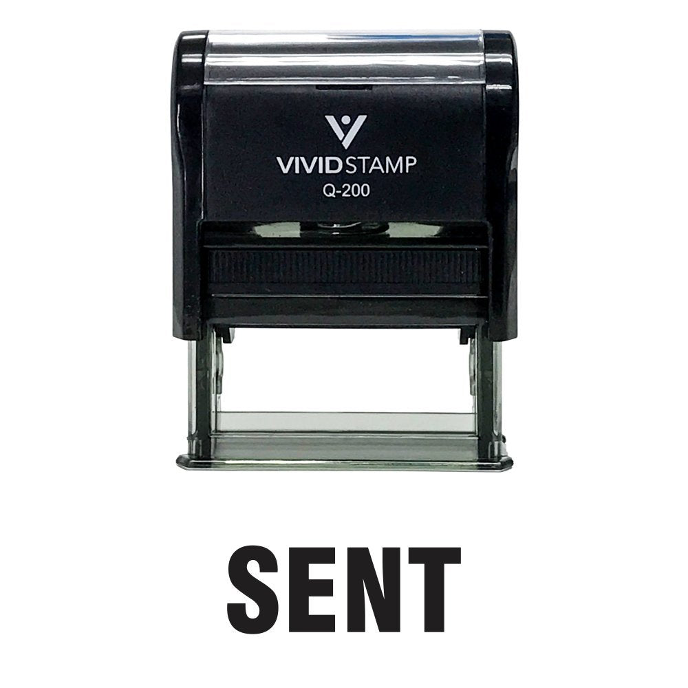 Sent Self Inking Rubber Stamp (Black Ink) - Medium