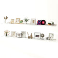 Solrot White Floating Shelves for Wall Decor, Long Wall Mounted Storage Shelf for Bedroom, Living Room, Bathroom, Kitchen, Nurse