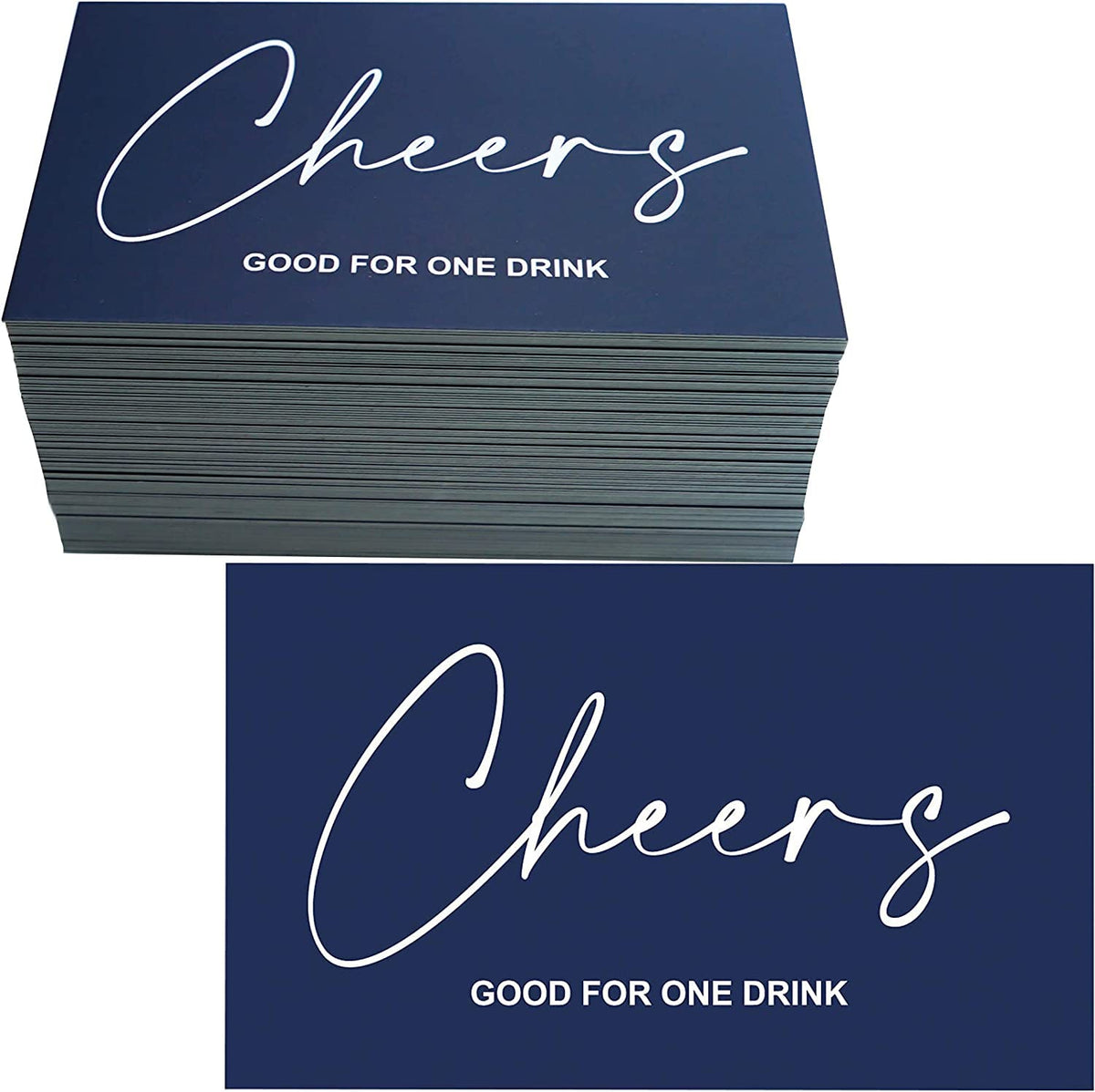 RXBC2011 450 Free Drink Tickets Drink Tokens for Party Wedding Halloween Work Event Party Bar, Dark Navy Blue