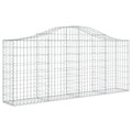 vidaXL Arched Gabion Basket 78.7x11.8x31.5/39.4 - Durable Galvanized Iron Construction, Ideal for Garden Barriers/Retaining Wal