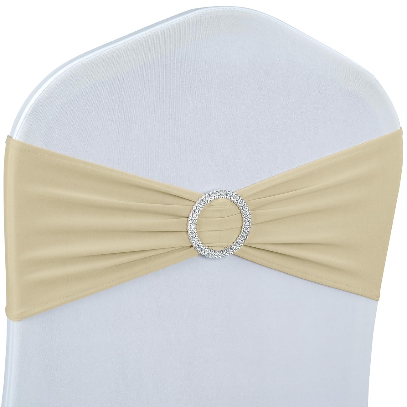 Babenest Spandex Chair Sashes Bows 50Pcs Premium Stretch Chair Cover Band With Buckle Slider Universal Elastic Chair Ties For We