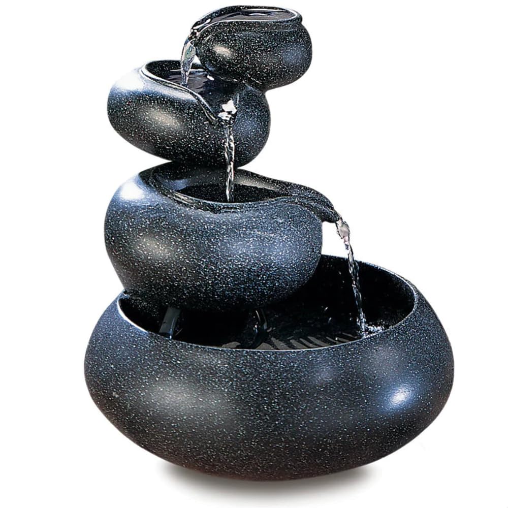 Accent Plus Gifts & Decor 4-Tier Tabletop Water Fountain Decorative Sculpture