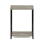 Furinno Simplistic Metal Frame End Table, 1-Pack, French Oak