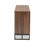 Baxton Studio Neil 59.1-inch W Sideboard Buffet, Walnut Brown and Black (178-11214-HiT)