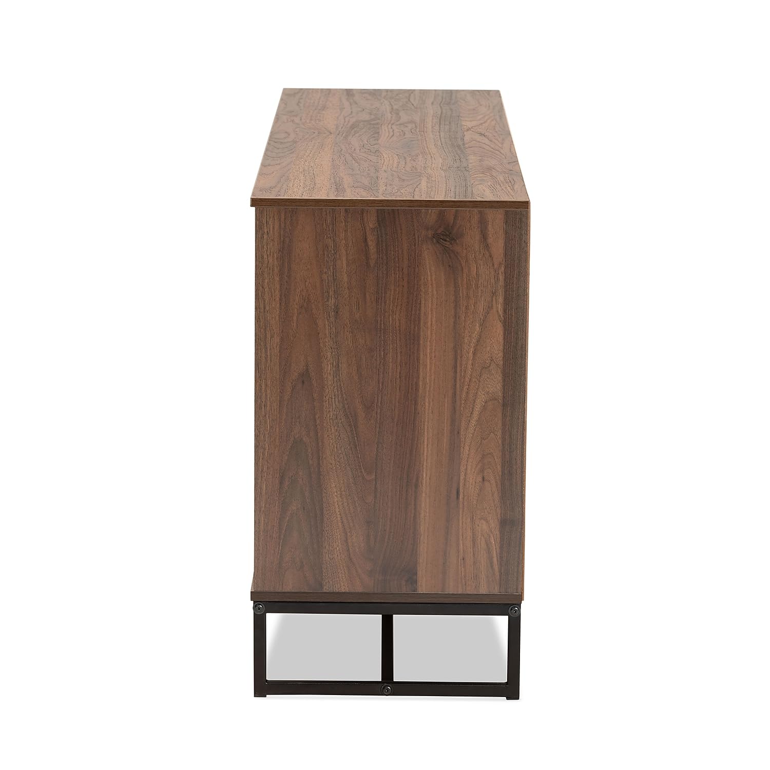 Baxton Studio Neil 59.1-inch W Sideboard Buffet, Walnut Brown and Black (178-11214-HiT)