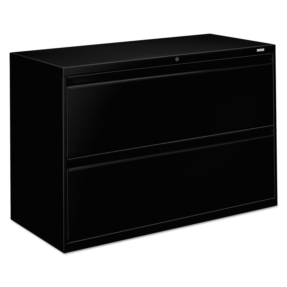 The Hon Company 2-Drawer, Lateral, With Lock, 42"X19-1/4"X28-3/8", Black
