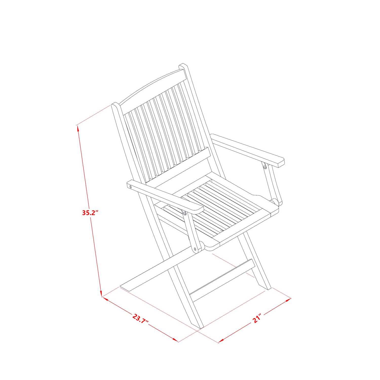 East West Furniture Selma 3 Piece Patio Bistro Set Contains a Square Outdoor Acacia Wood Coffee Table and 2 Folding Arm Chairs, 26x26 Inch, Natural Oil