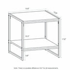 Furinno Camnus Modern Living 2-Tier End Table, Americano, 15.9 In X 15.75 In X 18 In