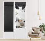 Pi Blackout French Door Curtain,Privacy Thermal Insulated Door Window Curtain For Glass Door/Front Door/Sliding Door/Patio Door 1 Panel (W30Xl68,Black)