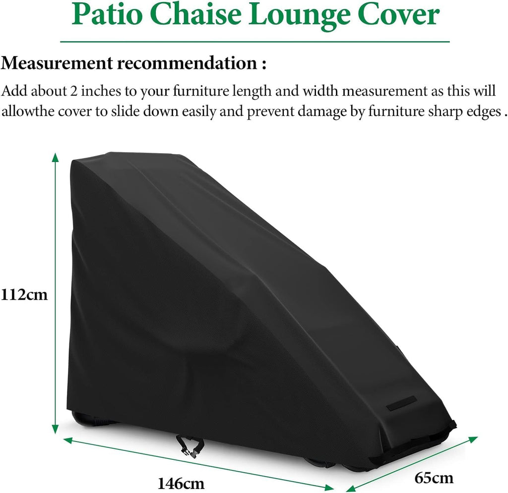 Akefit 2Pcs Zero Gravity Chair Cover Outdoor Folding Lawn Lounge Chair Covers Waterproof All Weather Dustproof Oxford Anti With Storage Bag Black, 29-Jp