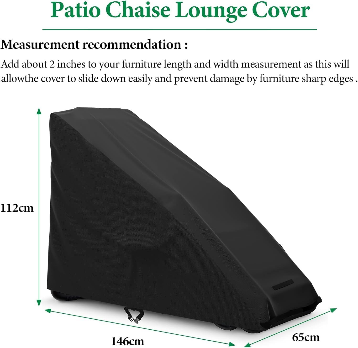 Akefit 2Pcs Zero Gravity Chair Cover Outdoor Folding Lawn Lounge Chair Covers Waterproof All Weather Dustproof Oxford Anti With Storage Bag Black, 29-Jp
