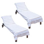 Arkwright Cotton Chaise Lounge Cover - (Pack Of 2) 100% Cotton Terry Towel Pool Chair Covers For Outdoor Beach Furniture, 30 X 85 In., Beige