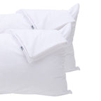 Kingnex 4 Pack Feather Proof Pillow Protectors with Zipper Standard Size - Waterproof - Down Proof - Bamboo Viscose Terry Surfac