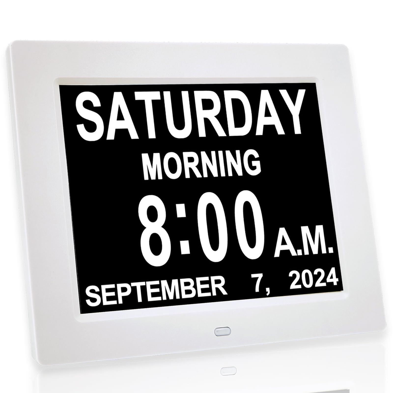 JALL ?New 2024? Digital Calendar Alarm Day Clock - with 8 Large Screen Display, am pm, Multiple Alarms, for Impaired Vision Peop