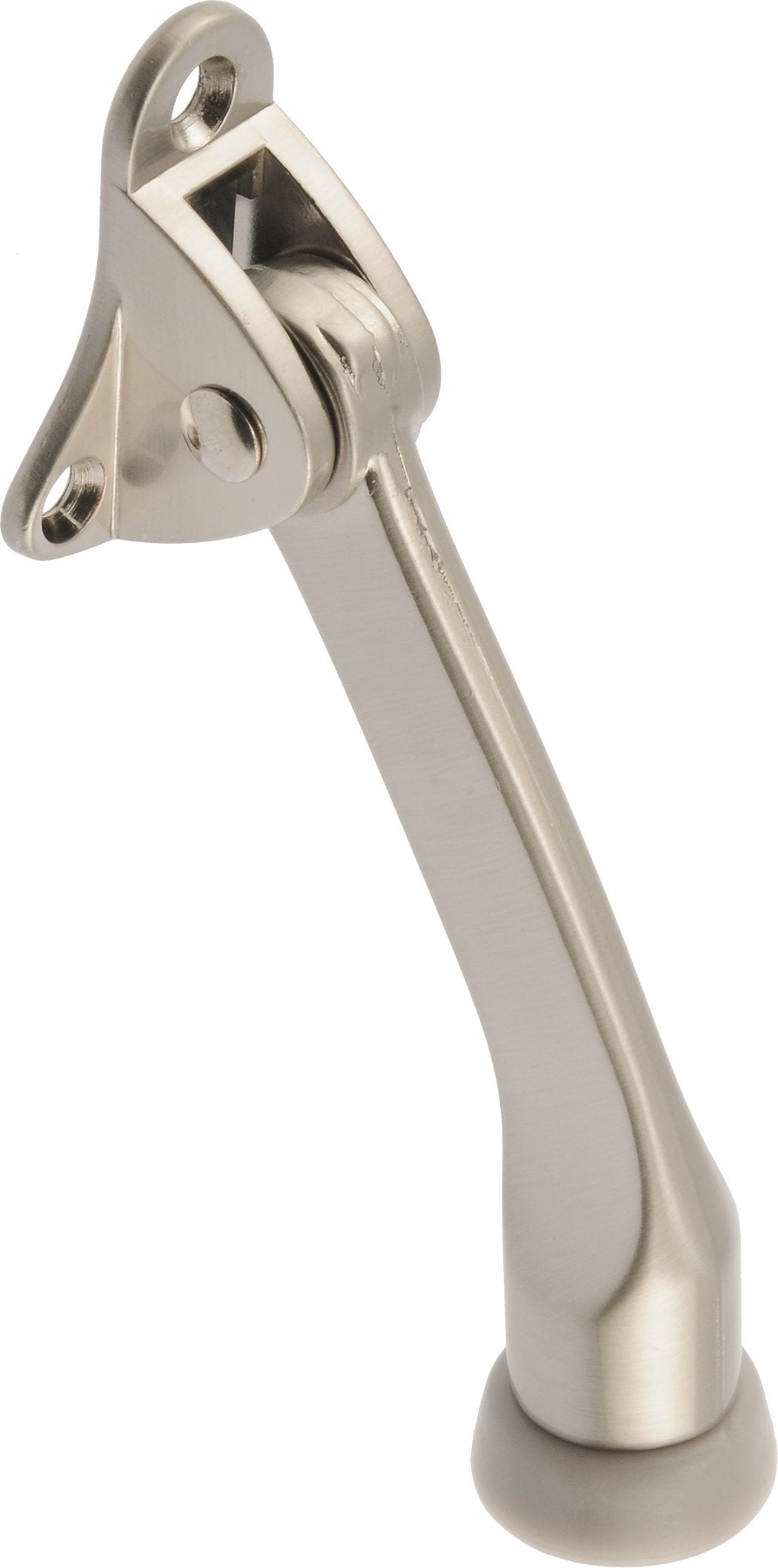 Hillman 853437 4' Kickdown Door Stop- Satin Nickel 1-Pack