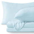 Bedelite Flannel Sheets King Size Blue - Super Soft Fleece Sheets Set Fluffy Extra Plush, 4 Piece(Include Fitted Sheet, Flat She