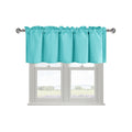 DWCN Kitchen Valance for Windows, Aqua Valance Solid Short Topper, Bathroom/Basement Curtain Valance - 1 Panel, 52 X 18 Inch, Aq