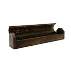 Treasure Gurus Wooden Coffin Incense Stick Cones Burner And Sticks Holder Box