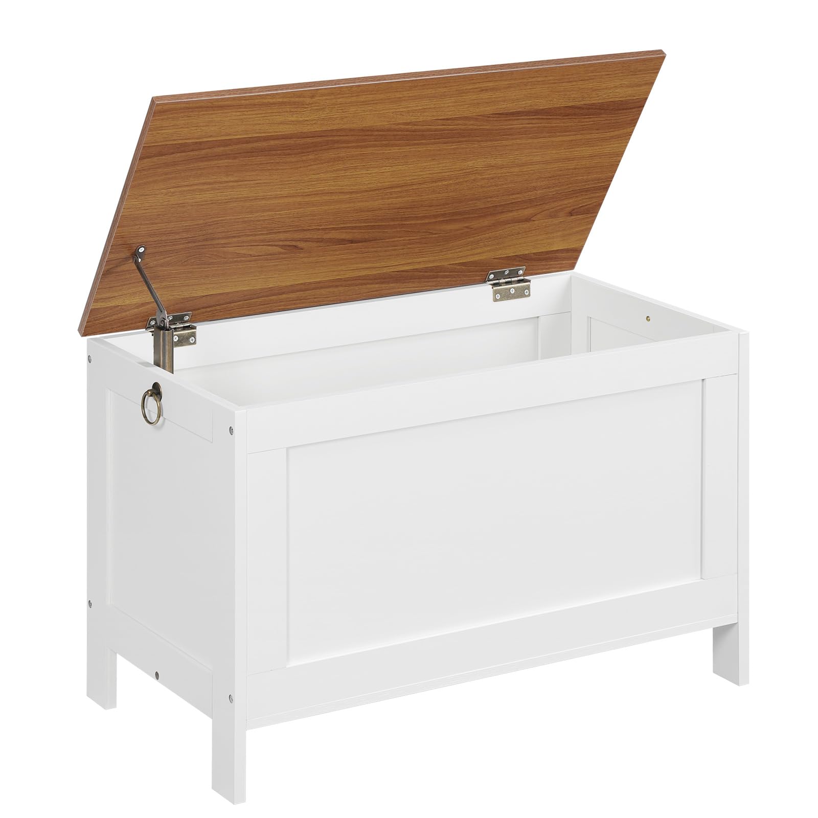HOOBRO Toy Box, Retro Wooden Look Storage Chest with Safety Hinge, Entryway Storage Bench Supports 220 lb, 29.9 x 15.7 x 18.9 In