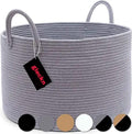 Gleckn Jute Cotton Basket, Handcrafted Woven Storage Planter Basket For Home Decor,MultiPurpose Bag With Handle For Living Room