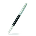 Sheaffer 100 Medium Point Fountain Pen, Black/Chrome (9313-0M)