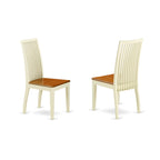 East West Furniture Keip5-Bmk-W 5 Piece Dining Room Furniture Set Includes An Oval Kitchen Table With Butterfly Leaf And 4 Dining Chairs, 42X60 Inch, Buttermilk & Cherry