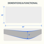 Flexispot Whole Piece 60'X24' Desktop 1' Thickness Height Adjustable Desk Rectangular Tabletop White Board (60Inch White Top)