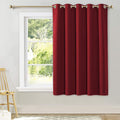 NICETOWN Christmas Burgundy Red Blackout Drapery Curtain - Thermal Insulated Solid Grommet Blackout Curtain/Panel/Drape for Part