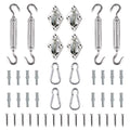 Tiberham Sun Shade Sail Hardware Kit, Heavy Duty Anti-Rust Rectangle/Square Shade Sail Installation for Patio Lawn and Garden (4