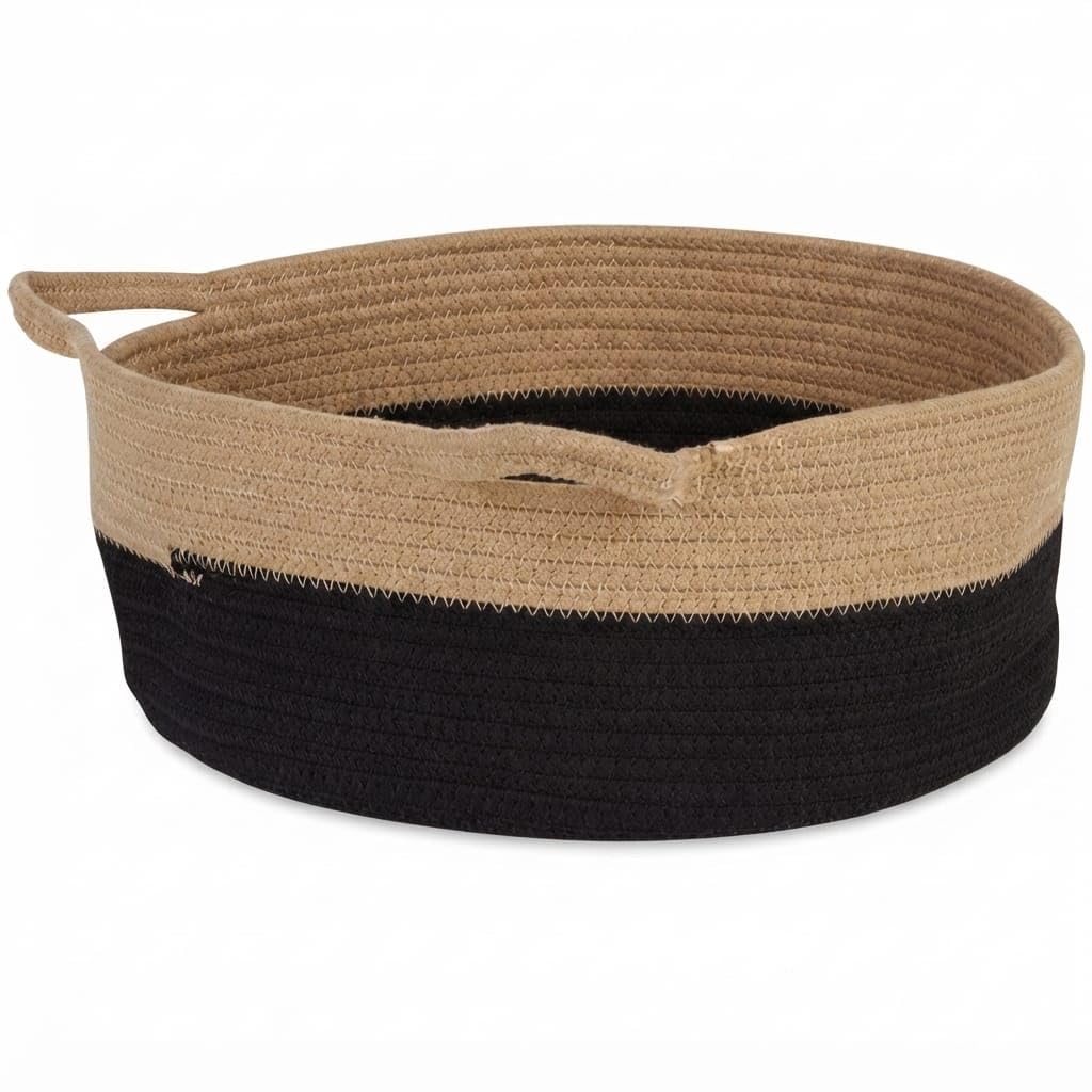 Rectangular Jute Cotton Storage Gift Basket, Rectangle Case For Closet, Packing Organizer Box Handwoven EcoFriendly Foldable St