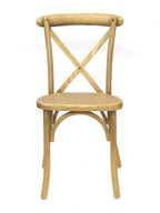 Commercial Seating Products Rustic Tinted Raw Crossback Dining Chairs, 1-Pack