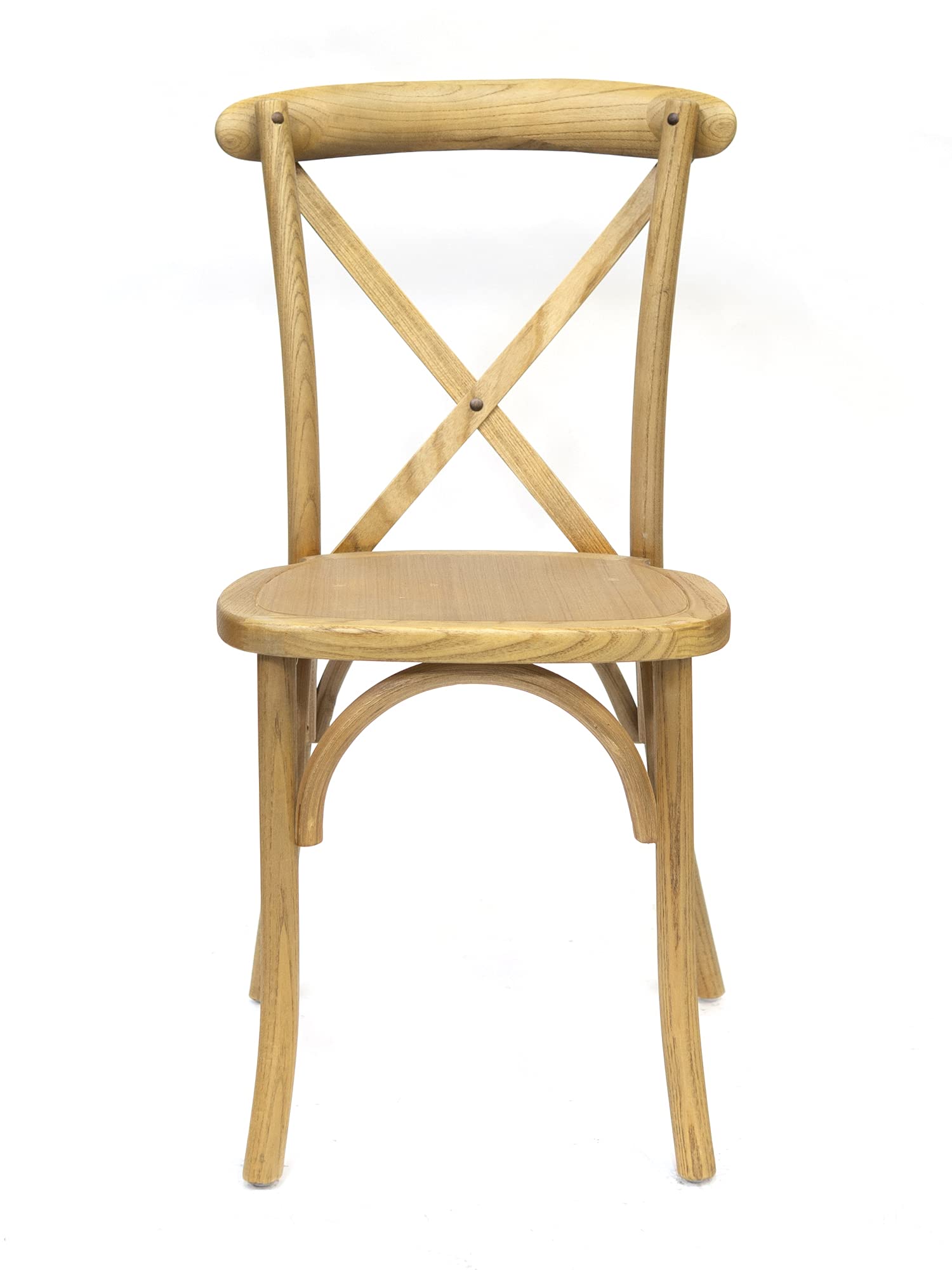 Commercial Seating Products Rustic Tinted Raw Crossback Dining Chairs, 1-Pack