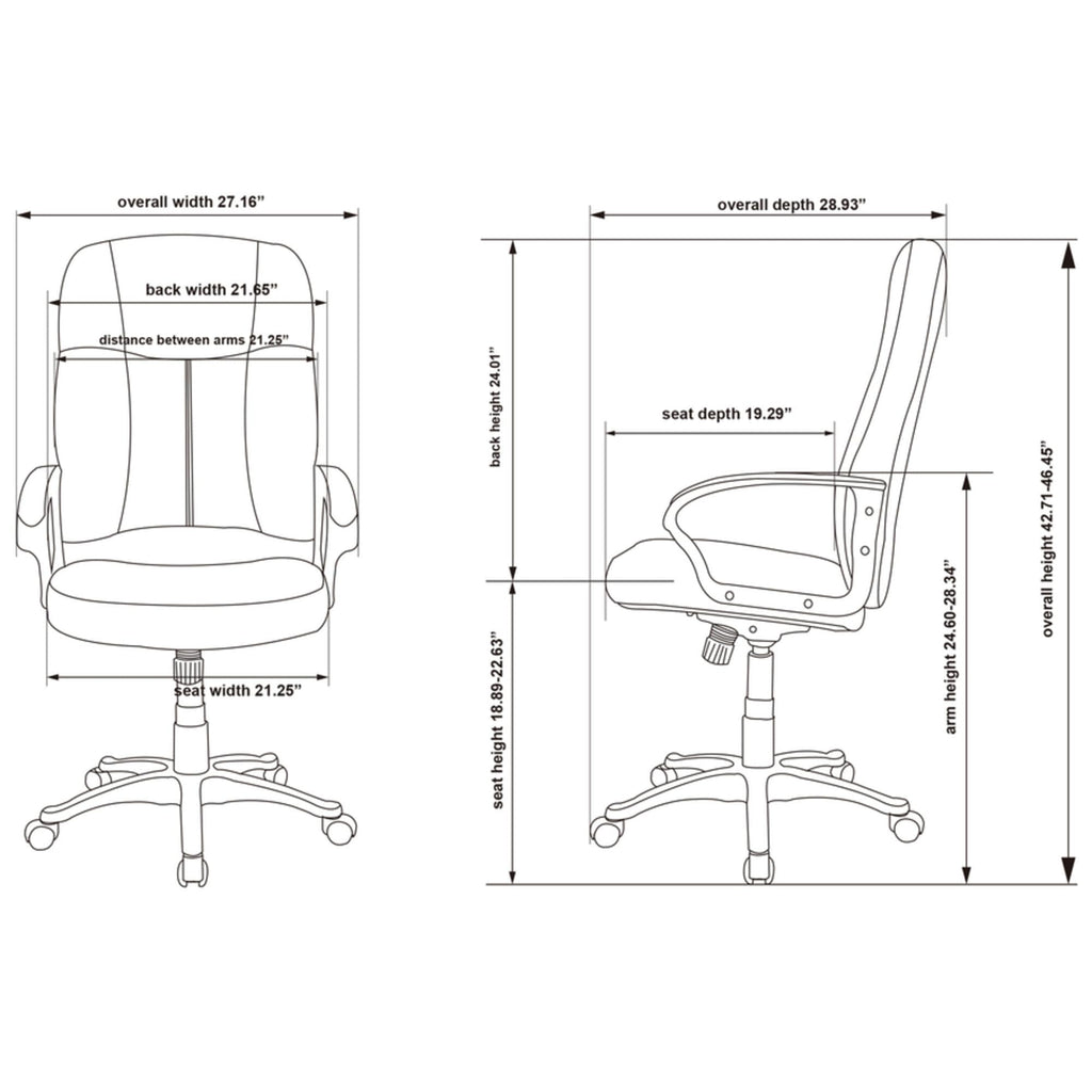 Lorell Chadwick Executive Leather Black High-Back Chair