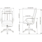 Lorell Chadwick Executive Leather Black High-Back Chair