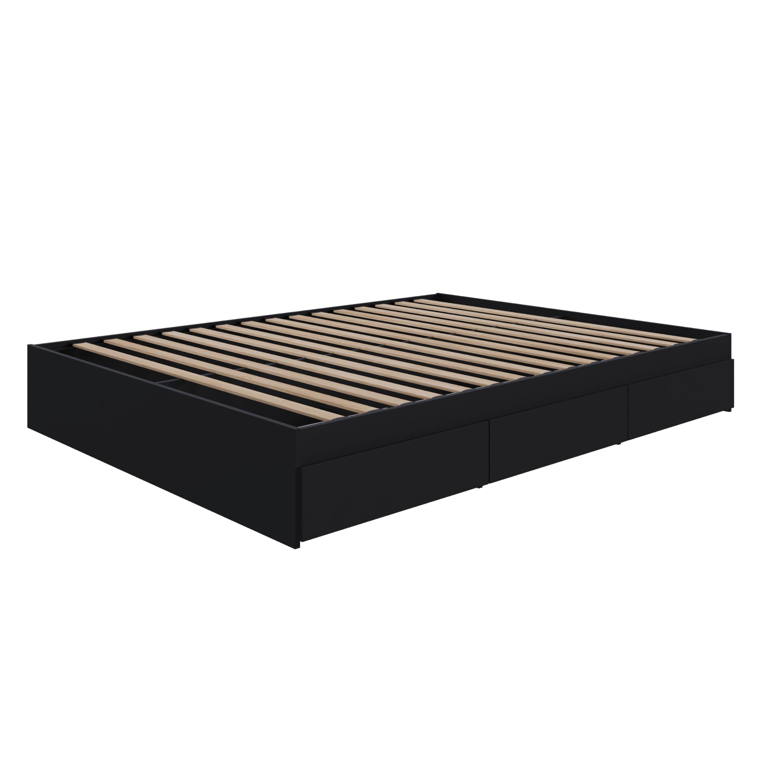 Nexera 3 Drawer Storage Bed, Full, Black