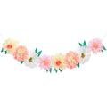 Meri Meri Flower Garden Giant Party Garland (Pack of 1), 8.5 Flower Garland (12.5 Including Excess Cord), Tissue Paper Flowers