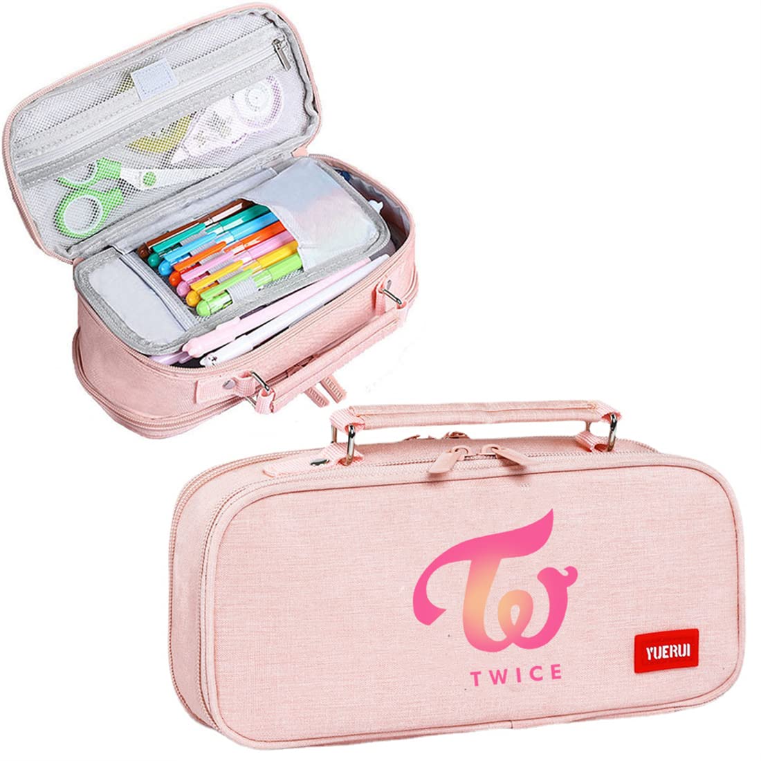Yx&St Twice Merch Large Pencil Case Capacity Stationery Bag Storage Pouch