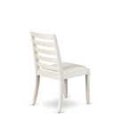 Luxe By East West Furniture X1PWT01 Dining Room Chair with Cream Linen Fabric and upholstered Back Antique White Finish,