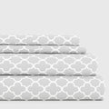 Linen Market 4 Piece King Bedding Sheet Set (Gray Quatrefoil) - Sleep Better Than Ever With These Ultra-Soft & Cooling Bed Sheet