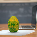 Toynk Dragon Egg Paperweight Replica | Solid Resin 4.5-Inch | Fleece Pouch | Green