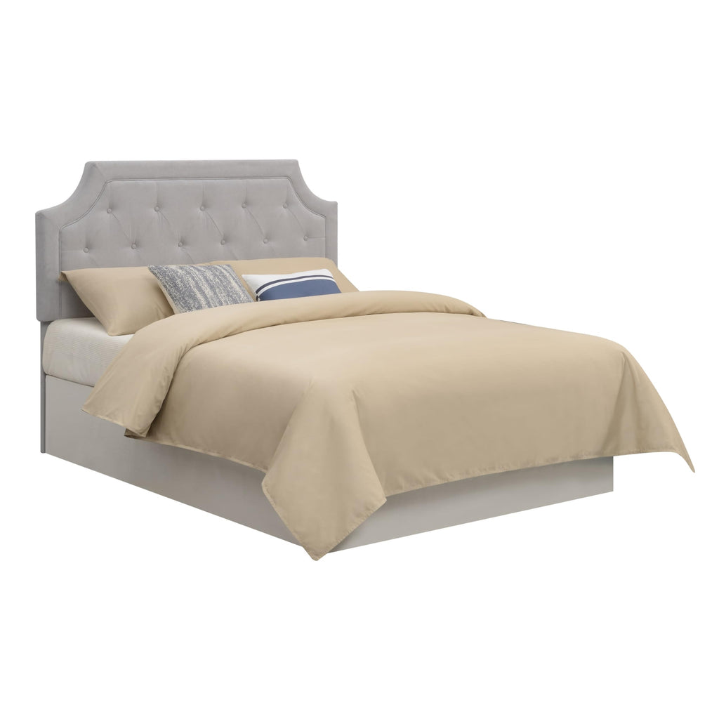 Steve Silver Co Alta Queen Headboard Bed Grey Fabric