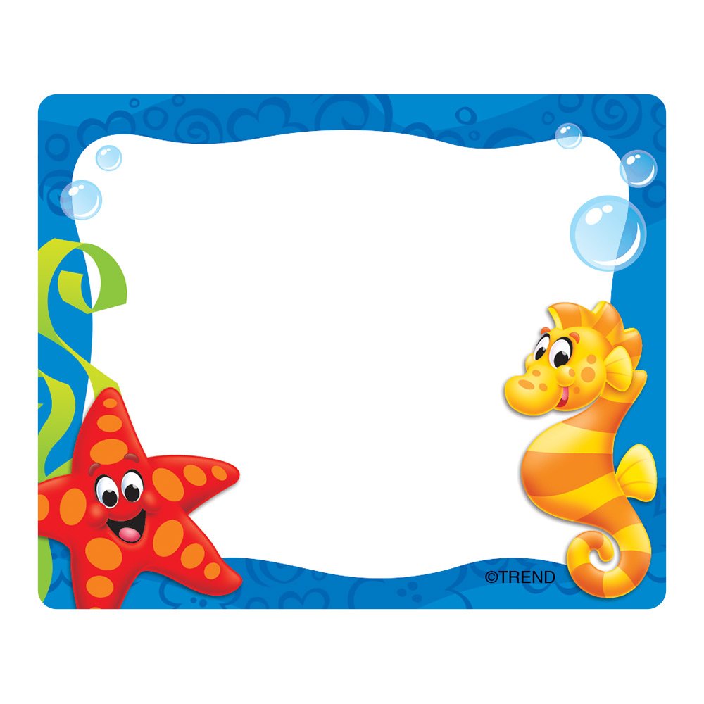 Trend Enterprises, Inc. Sea Buddies Terrific Labels, 36 Ct
