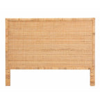 Baxton Studio Adelyn Rattan & Wood Queen Size Headboard in Brown