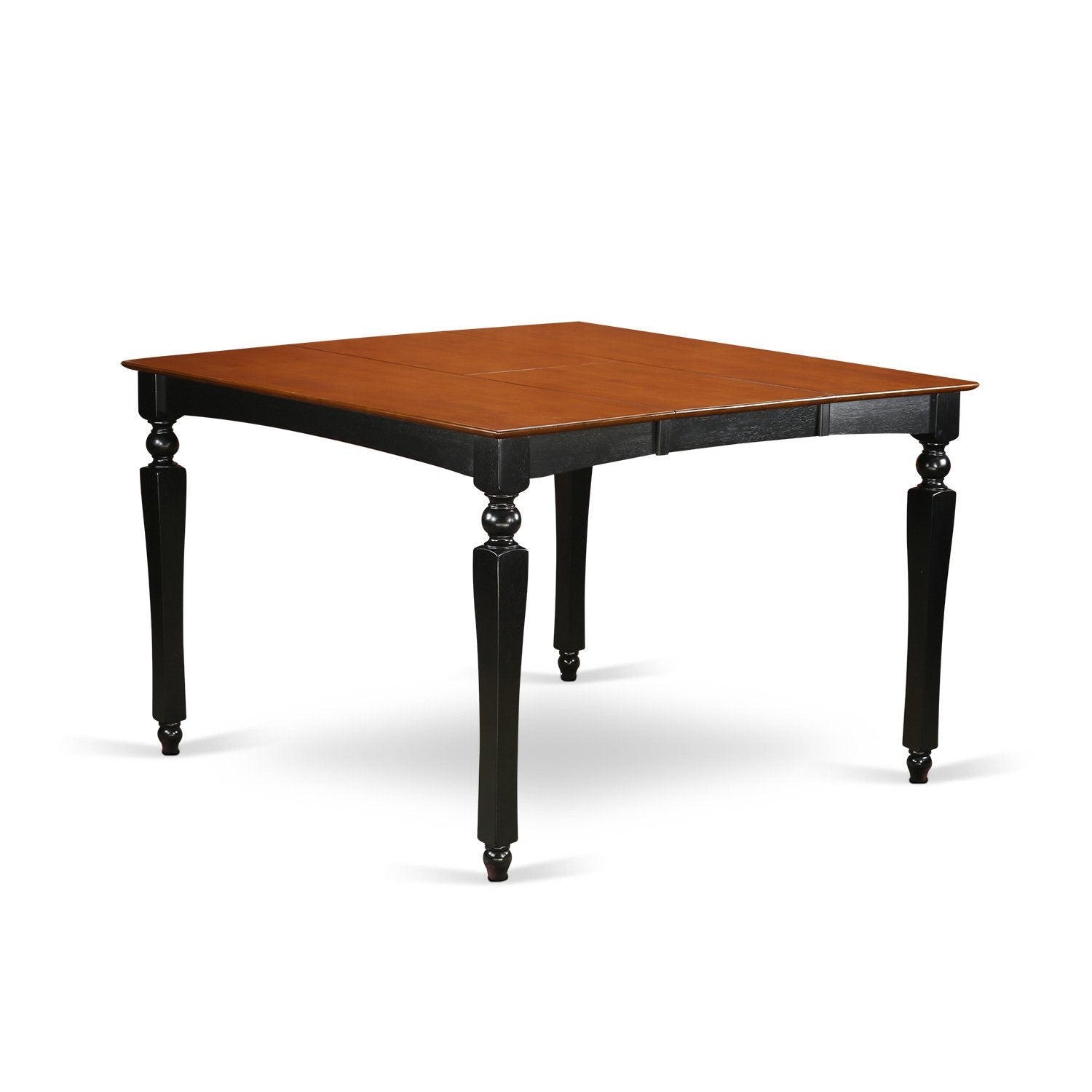 East West Furniture CHEL5-BLK-W Chelsea 5 Piece Counter Height Set Includes a Square Kitchen Table with Butterfly Leaf and 4 Dining Chairs, 54x54 Inch