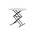 Supreme Furniture Scissor Foldable Rectangle Height Adjustable Plastic Table,Suitable For Study, Office, Work From Home,Living,L