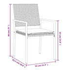 vidaXL 9-Piece Patio Dining Set - Weather-Resistant PE Rattan and Steel Frame - Outdoor Garden Furniture with Tempered Glass Tabletop and Comfortable Cushions