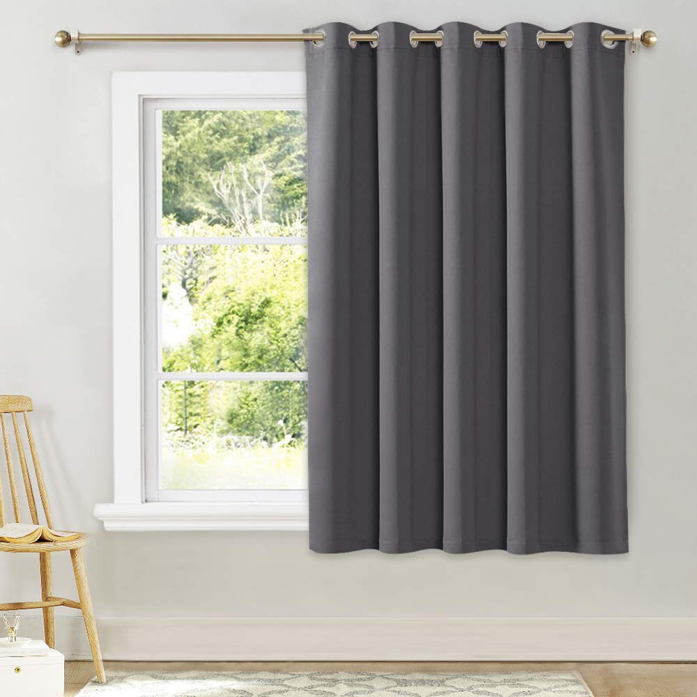 NICETOWN Bedroom Blackout Curtain Panel - Window Treatment Thermal Insulated Solid Grommet Blackout for Living Room (1 Panel, 70