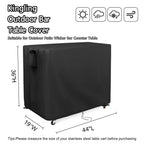 Kingling Outdoor Table Cover For Outdoor Bar Cart, 44 Inch Waterproof Patio Bar Table Cover For Outdoor Table Beverage Cart Cover - 44''L X 19''W X 36''H