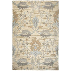 Rizzy Home Alora Decor Liberty 5' X 8' Motif Beige/Gray Blue/Gray/Cream/Lt. Brown Area Rug