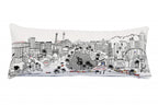 HomeRoots Cream 35' White as Vegas Daylight Skyline Lumbar Decorative Pillow